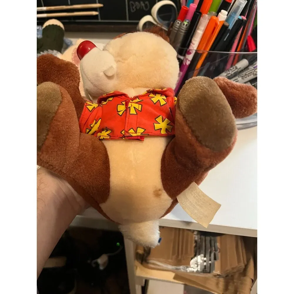Vintage 80s Disney Parks Chip & Dale Plush Set Original Clothing Disneyland WDW